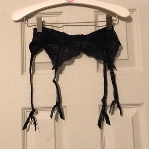 Black lace garter belt